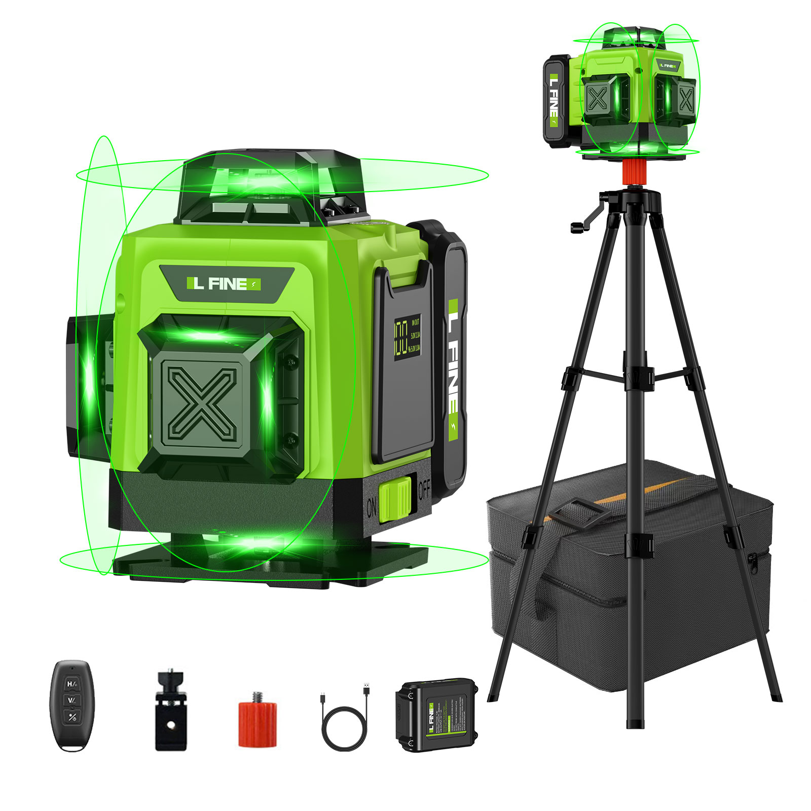 Laser Level Rotary - Lazer Seviyesi Kendiliğinden Tesviye Yatay Dikey