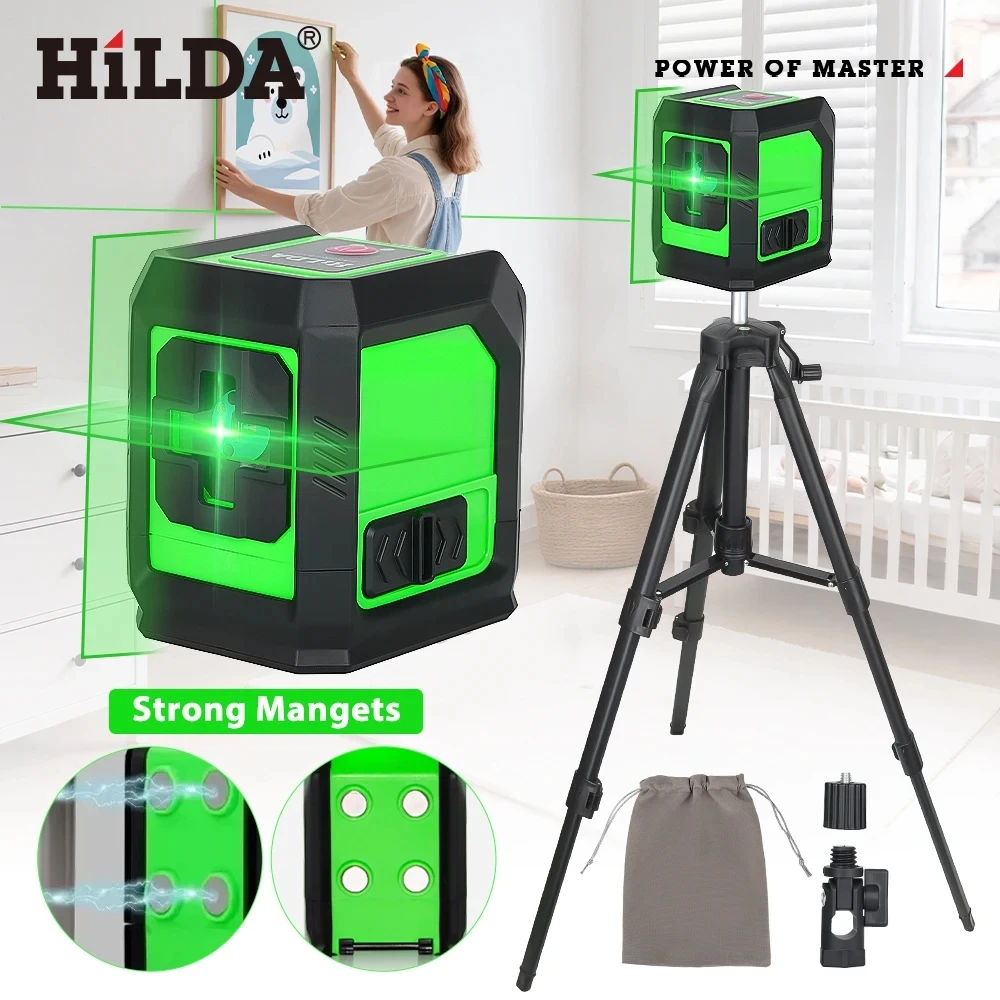 Laser Level Rotary - HILDA 2 Hatlı Lazer Seviyesi Yeşil