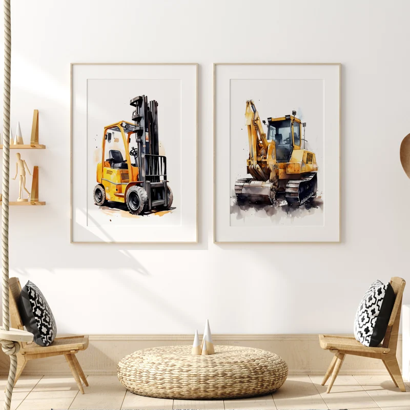 Inşaat araç kamyon Boys kreş d - Heavy Equipment Background incelemesi ve fiyatı