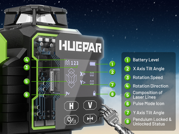 2026 Huepar W04CG Yeşil Lazerl - Laser Level Rotary incelemesi ve fiyatı