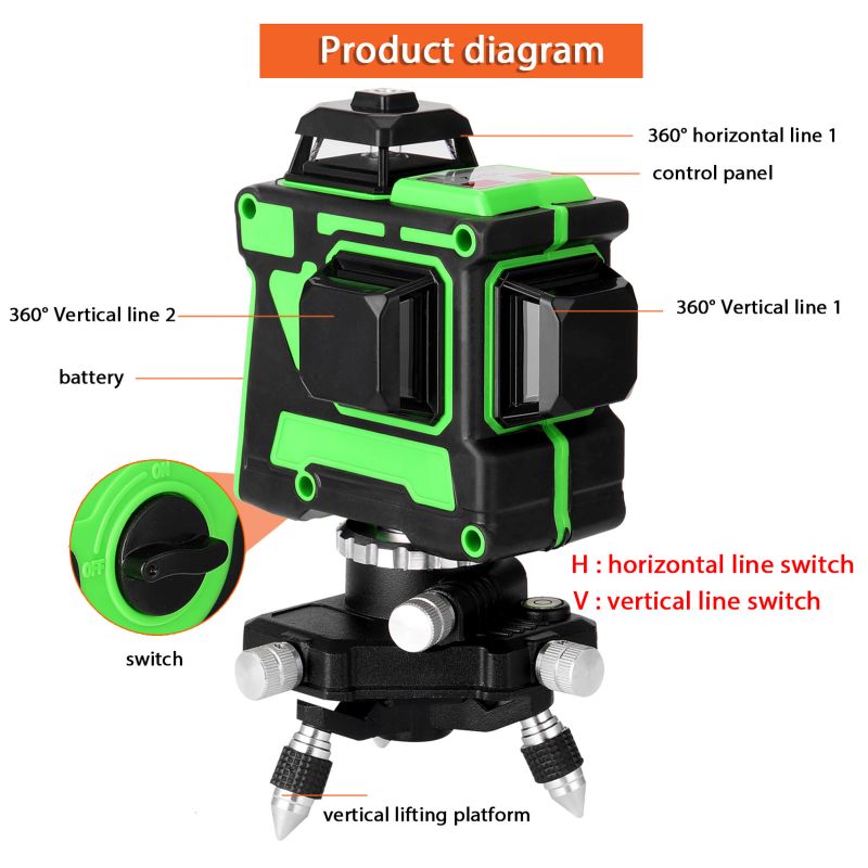 ATV3d 12 Çizgili Dış Mekan Uzu - Laser Level Rotary incelemesi ve fiyatı