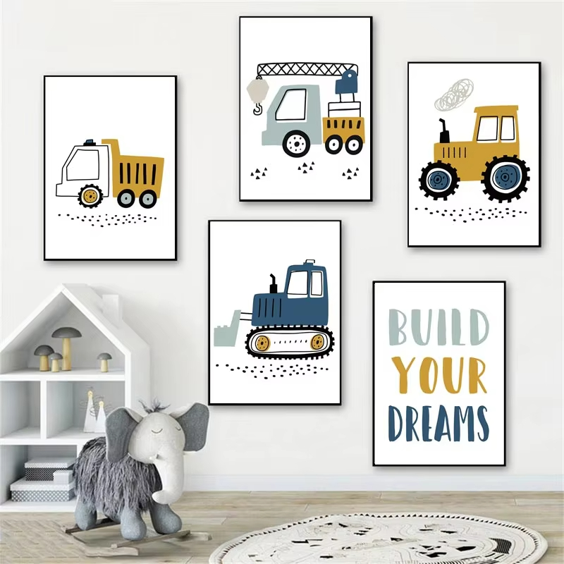 Karikatür vinç ekskavatör trak - Heavy Equipment Background incelemesi ve fiyatı
