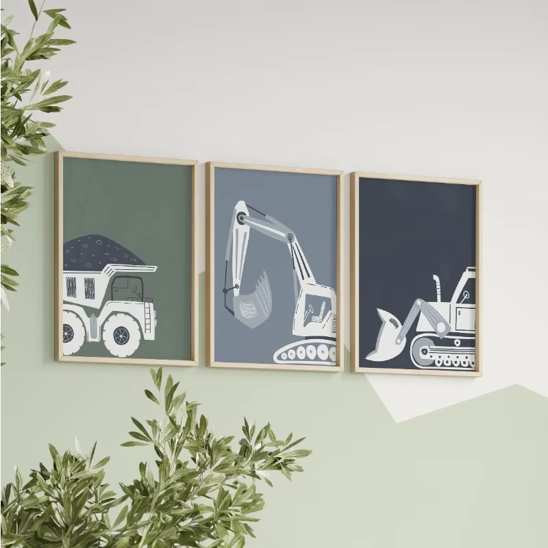Modern Karikatür Inşaat Araçla - Heavy Equipment Background incelemesi ve fiyatı