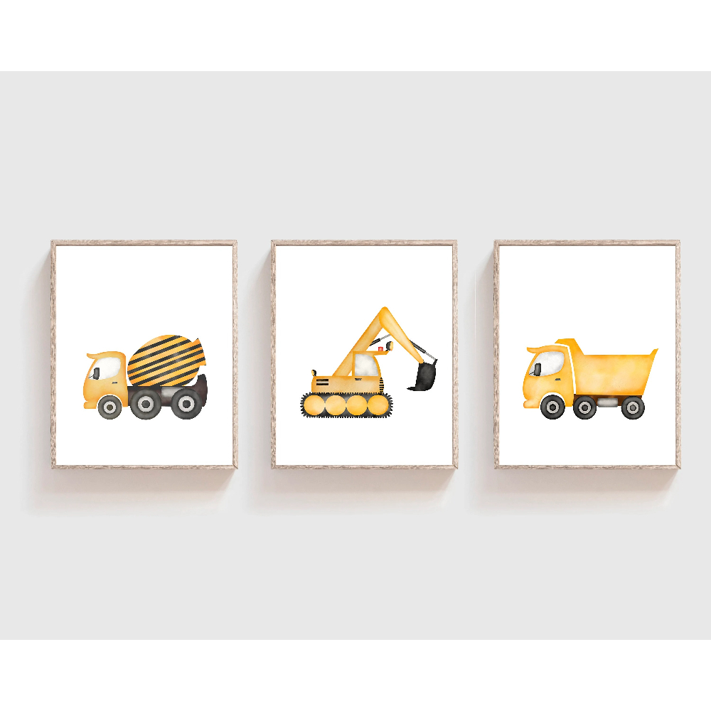3 adet Minimalist Karikatür İn - Heavy Equipment Background incelemesi ve fiyatı