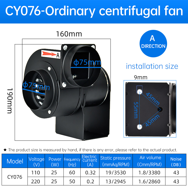 CY076 220v/110v Yüksek Güçlü E - Exhaust Fan Industrial incelemesi ve fiyatı